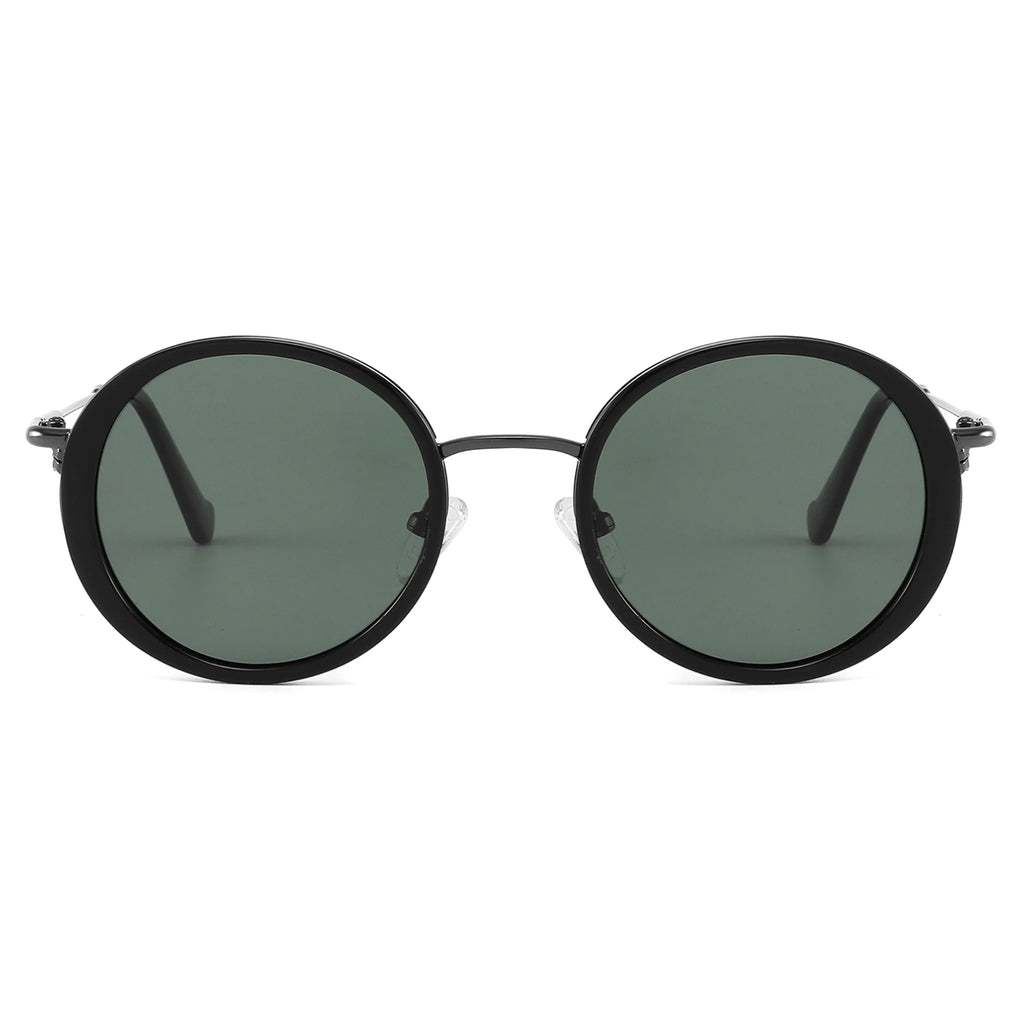 Round Acetate & Metal Sunglasses JT-GLT9090 - Joyiris Eyewear