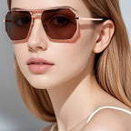 Geometric Metal Sunglasses JT-GLT9325 - Joyiris Eyewear